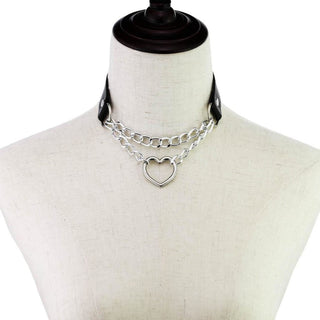 Heart in Chains Choker Woman Submissive Necklace designed with comfort and adaptability