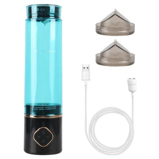 Water Therapy Hydro Vacuum Pump Penis Enlargement in Transparent Blue color, made of ABS and TPE materials