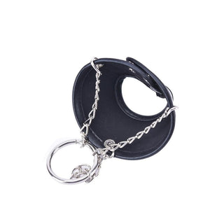 Premium PU Leather Adjustable Ball Stretcher with metal components for enhancing pleasure