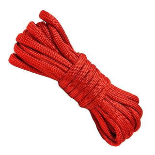 Feast your eyes on an image of High Quality Polyester Hand Bondage Sex Rope in black color for restraint play.