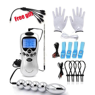 Observe an image of Torture Fetish Electro Stimulation Gloves made of conductive fabric for electrifying pleasure.