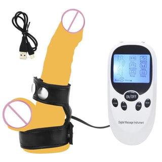 Take a look at an image of Phallic Treatment TENS Unit Sex Toys with PU leather material