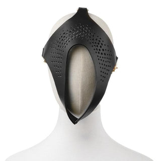 Explore the intricate design of the Unique Fetish Mask crafted from durable PU leather for sensory experiences.