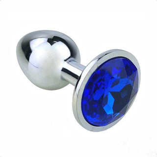 This is an image of the Light Blue 3 Princess Jeweled Plug Metal, a symbol of luxury and comfort.