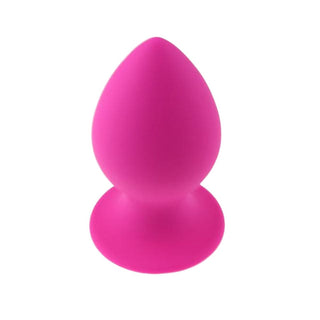 Silicone plug in black, pink color, measuring 3.74 inches long and 2 inches wide - for men.
