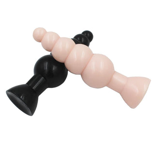 Picture of a silicone anal dildo with a strong suction cup for stable and hands-free play.