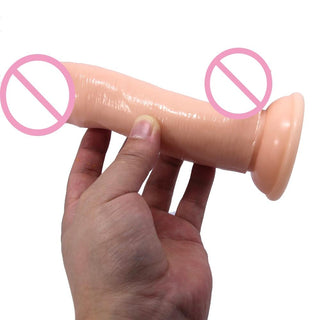 Here is an image of a flexible dildo made from body-safe, hypoallergenic silicone for comfortable and pleasurable play.