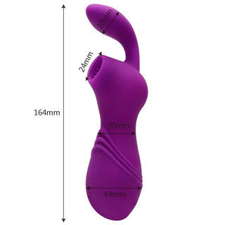 You are looking at an image of Power Tongue Vibrator Clit Sucker Nipple Toy Oral with a non-porous texture for easy cleaning and storage.