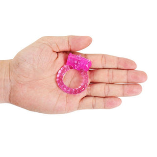 You are looking at an image of Beaded Ring | Durable and Powerful Vibrating Ring specifications including color, material, and dimensions.