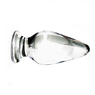 Clear Plug | Crystal Glass Plug 4.21 Inches Long Men, a visually pleasing and indulgent glass plug for exquisite pleasure.