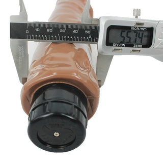 This is an image of the brown Girthy Battery Operated Huge Dildo Vibrator.