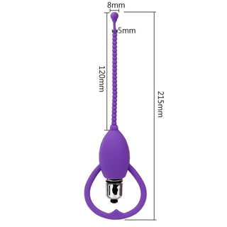 Vibrant beaded penis plug with a built-in vibration mode for heightened pleasure