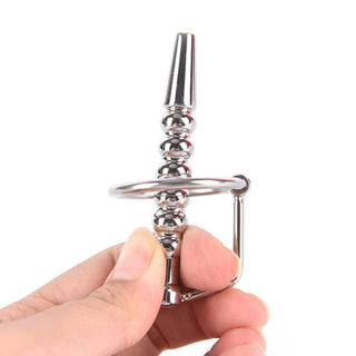 This is an image of the silver Cum-Thru Stainless Albert Wand, designed for unparalleled stimulation.