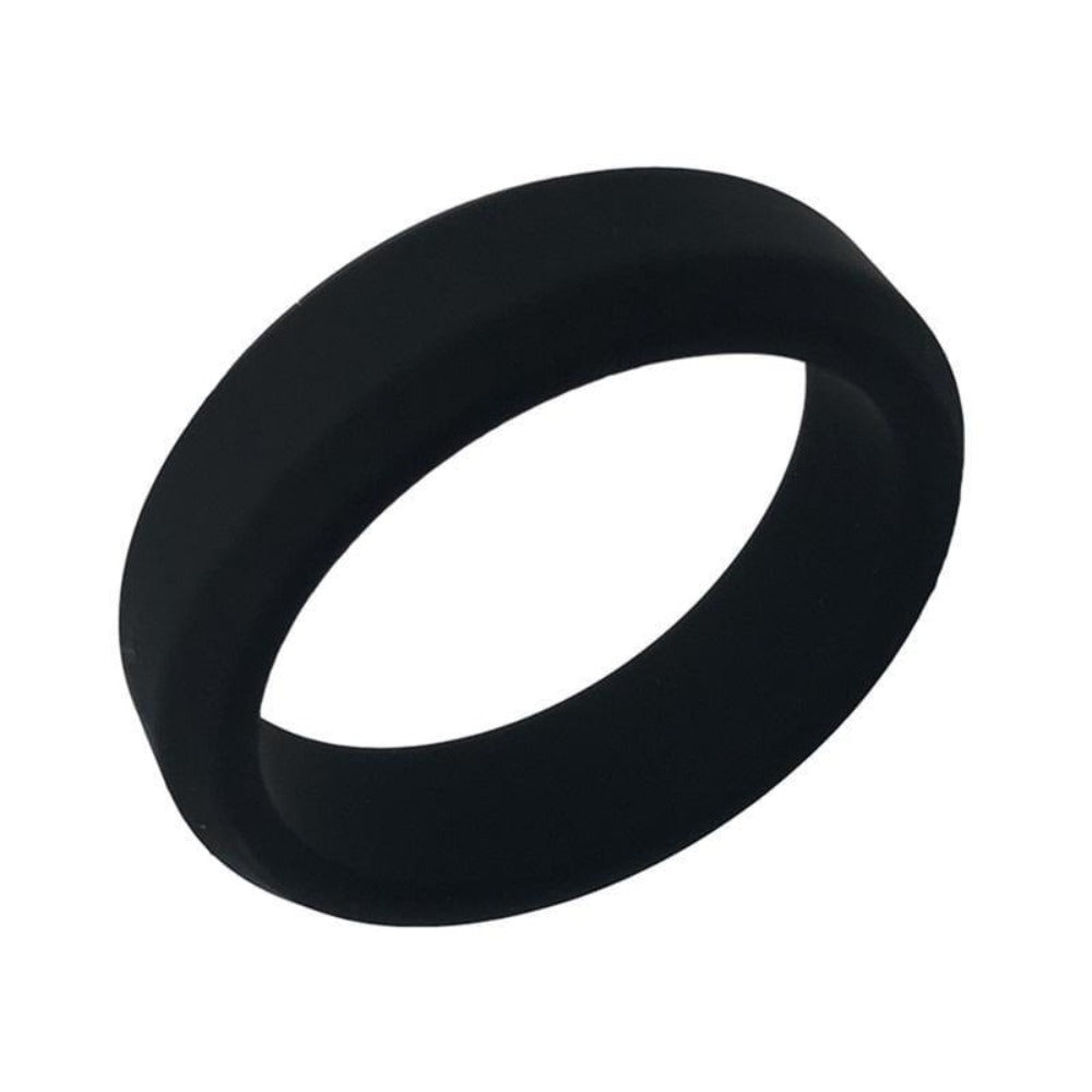 Presenting an image of Stronger Erections Black Silicone Cock Ring - Prioritizing Comfort and Safety