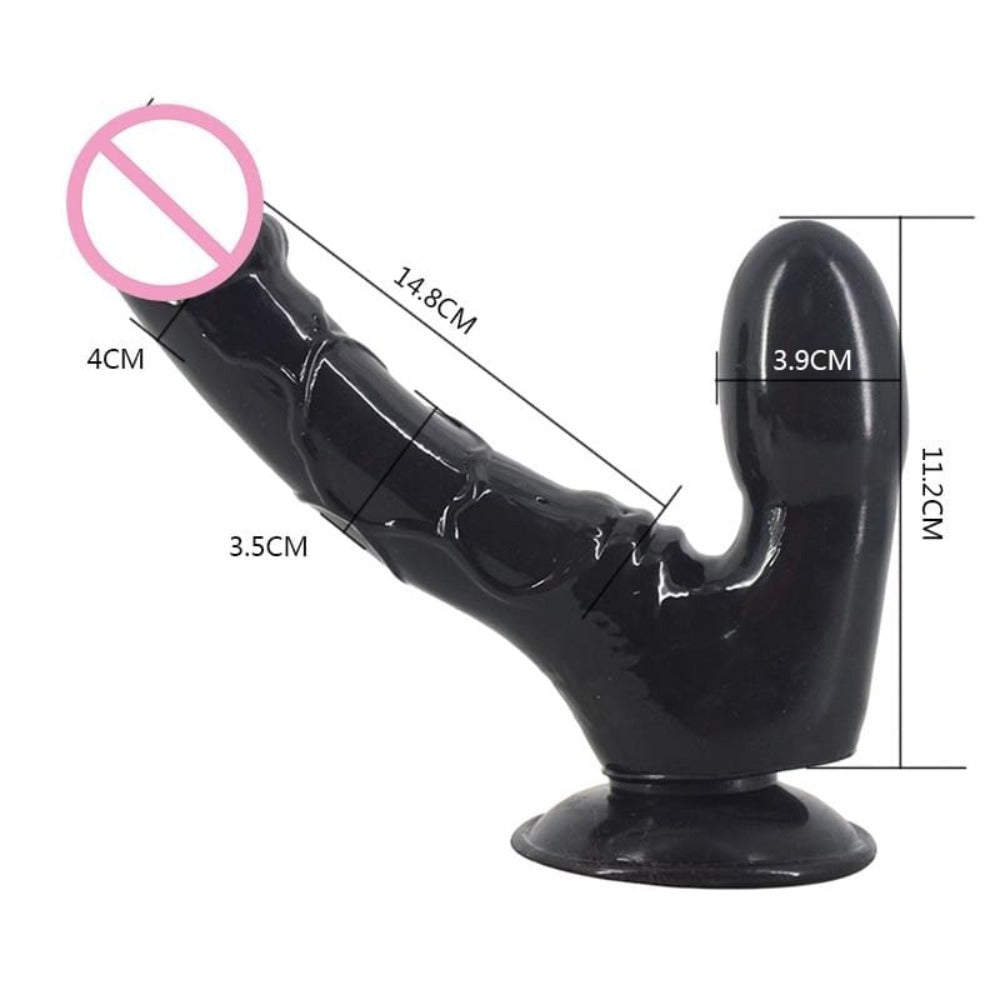What you see is an image of Maximum Pleasure Double Headed Dildo With Suction Cup, with a girthy shaft and detailed penis head for maximum pleasure.