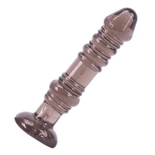 Take a look at an image of Threaded Mini Silicone Jelly 5 Inch Slim Anal Dildo with strong suction cup for hands-free solo play.