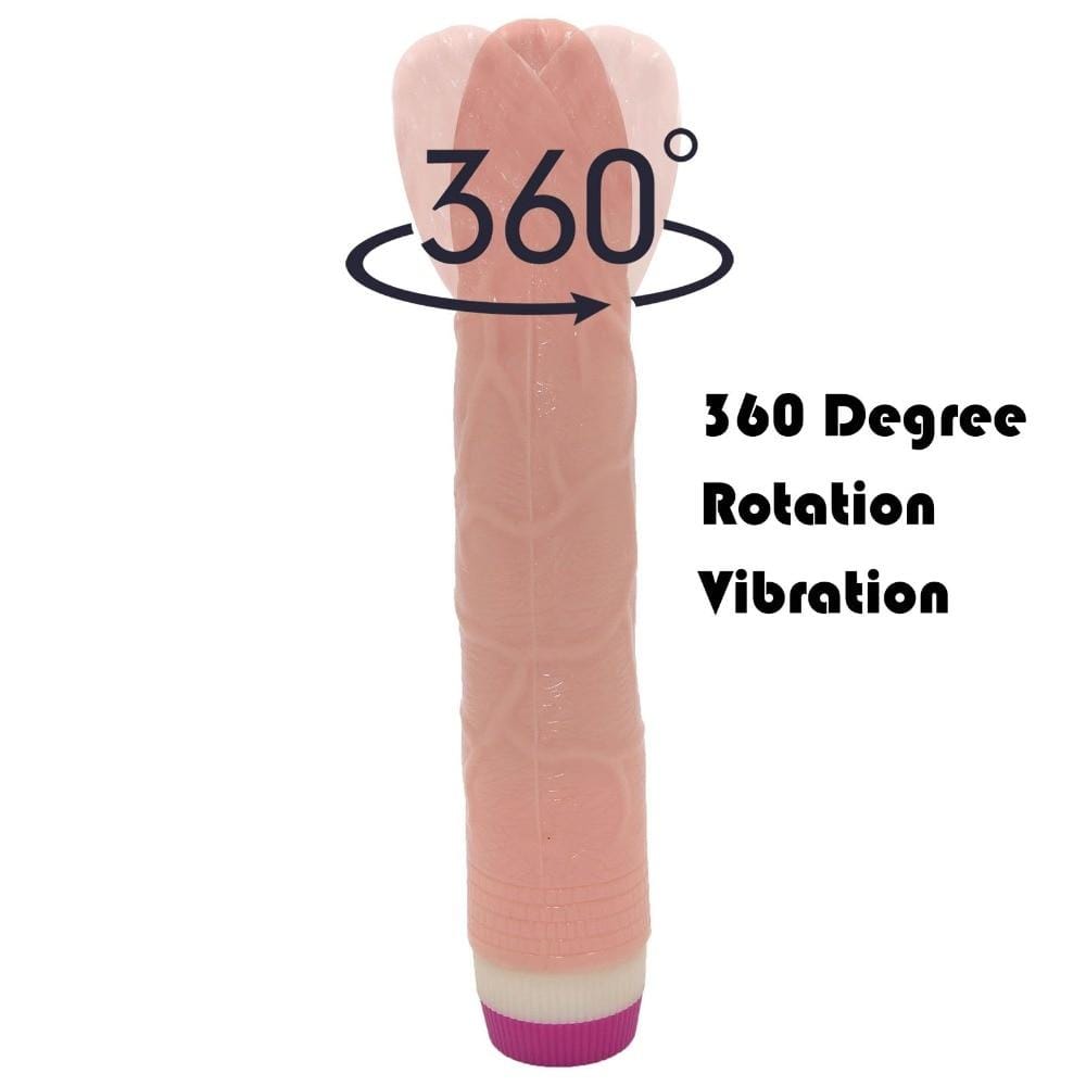 Battery Operated Dildo Thrusting Silicone Rotating Vibrator