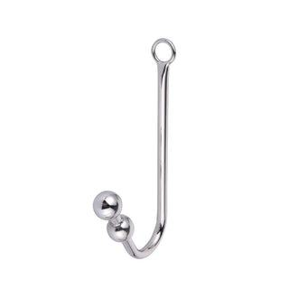 Beaded Stainless Steel Fetish Anal Hook 9.07 to 9.84 Inches Long