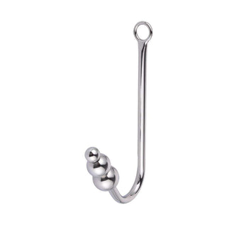 Beaded Stainless Steel Fetish Anal Hook handle width 0.47 inch for 1 Ball version.
