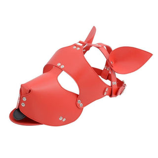 Observe an image of Pet Dog Muzzle - premium synthetic leather for durability and comfort in BDSM play.