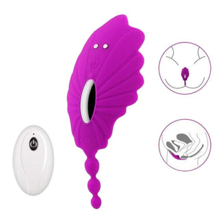 Observe an image of Complete Stimulation Remote Butterfly Vibrating Underwear crafted from safe and skin-friendly silicone material.