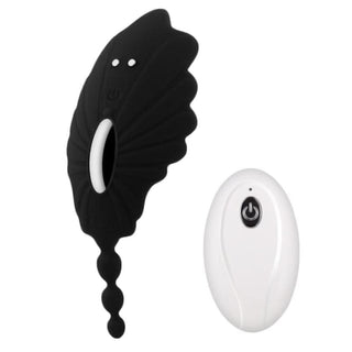 Pictured here is an image of a chic butterfly vibrator with a length of 4.13 inches and a width of 1.97 inches for a snug and comfortable fit.