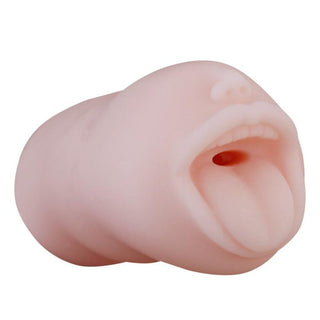 Visual representation of the detailed texture and design of the Blowjob Is Life Male Masturbator for heightened sensations.