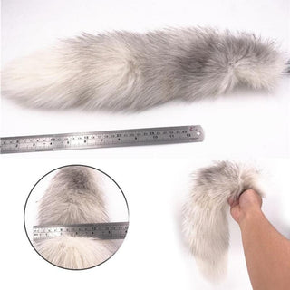 Realistic Animal Metallic Cat Fox Tail Plug with sleek and smooth surface for comfortable fit and easy insertion.