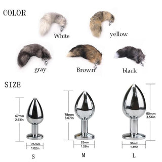 Realistic Animal Metallic Cat Fox Tail Plug offering a thrilling and unforgettable intimate experience with its luxury design and perfect fit.