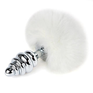 Colorful Ribbed Bunny Tail 5.7" Long Backdoor Fun Accessory