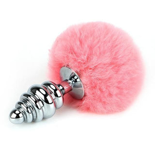 Colorful Ribbed Bunny Tail 5.7 Inches Long Backdoor Fun Accessory