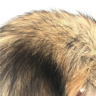 This is an image of Faux Brown Fox Cat Fur Plug featuring a luxurious design and varied sizes for a unique sensation.