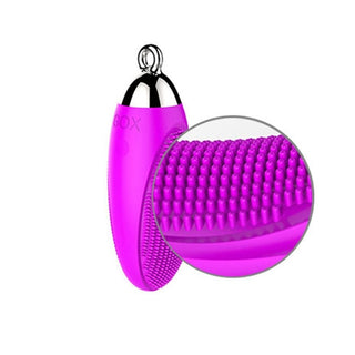 A compact purple egg necklace vibrator for discreet pleasure.