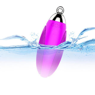 An intimate silicone ABS necklace vibrator in stylish purple.