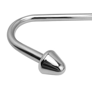 Stainless steel anal hook for BDSM play and heightened pleasure.