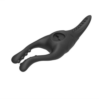 Silicone Vibrating Clitoris Clamp with curved design for secure positioning.