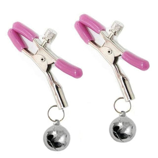 A visual of Sexy Silver Bell Nipple Clamps made from high-quality metal for comfort and durability.
