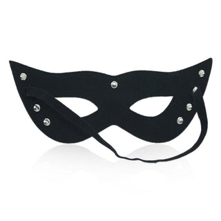 Image of a red and black masquerade mask with an adjustable strap for a perfect fit.