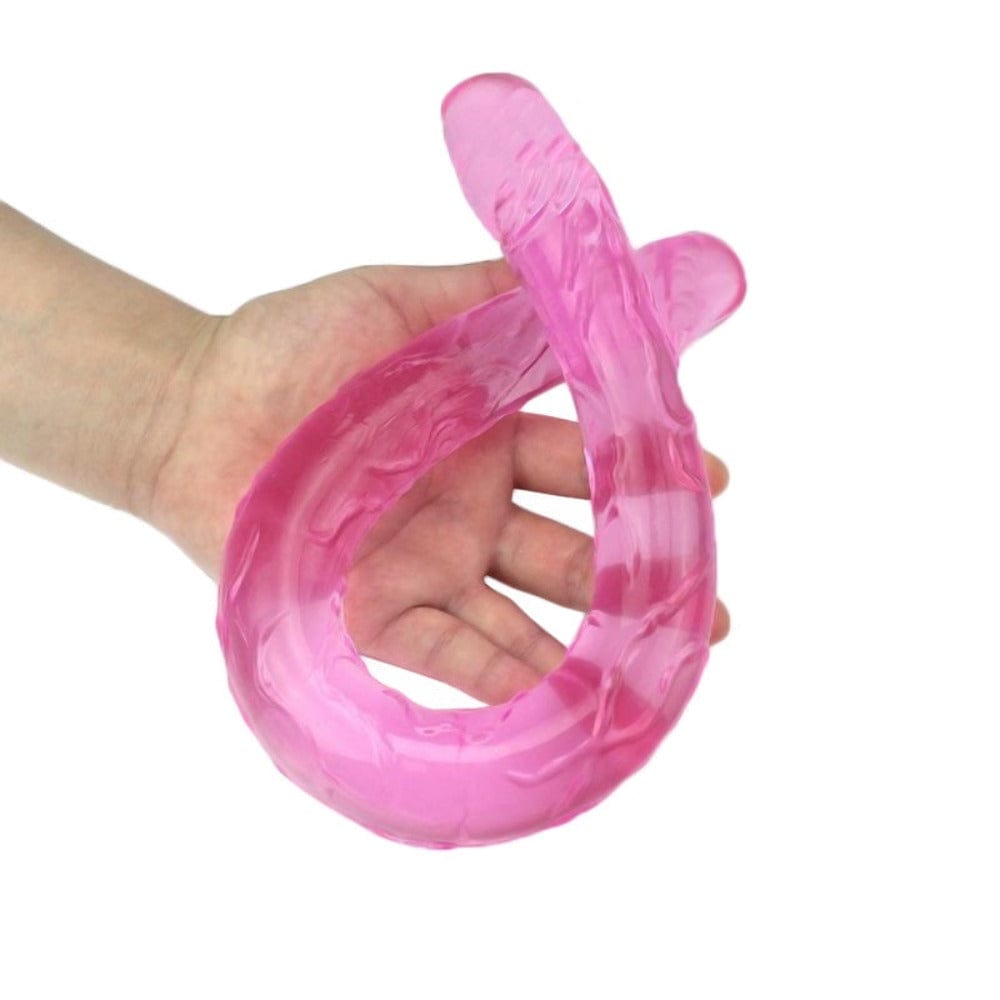 What you see is an image of Flexible Jelly 17 Inch Long Double Sided Anal Plug for use in the shower or pool.