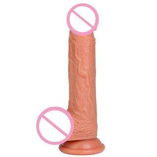 An image showing the dimensions of the Happiness Provider 8 Inch Suction Cup Toy With Testicles, including a width of 1.69 inches and a weight of 405 grams.