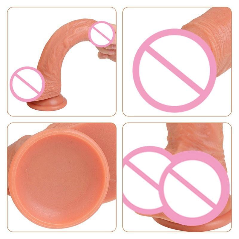 Happiness Provider 8 Inch Suction Cup Toy With Testicles