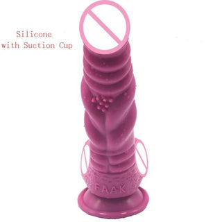 A picture of the candy purple Winding Ribbed Stimulator 8 Inch Knot Dildo