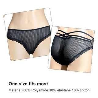 Displaying an image of the black nylon underwear, comfortable and exciting to wear.