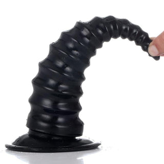 Feast your eyes on an image of the cone-shaped anal dildo made of high-quality flexible plastic for versatile use.