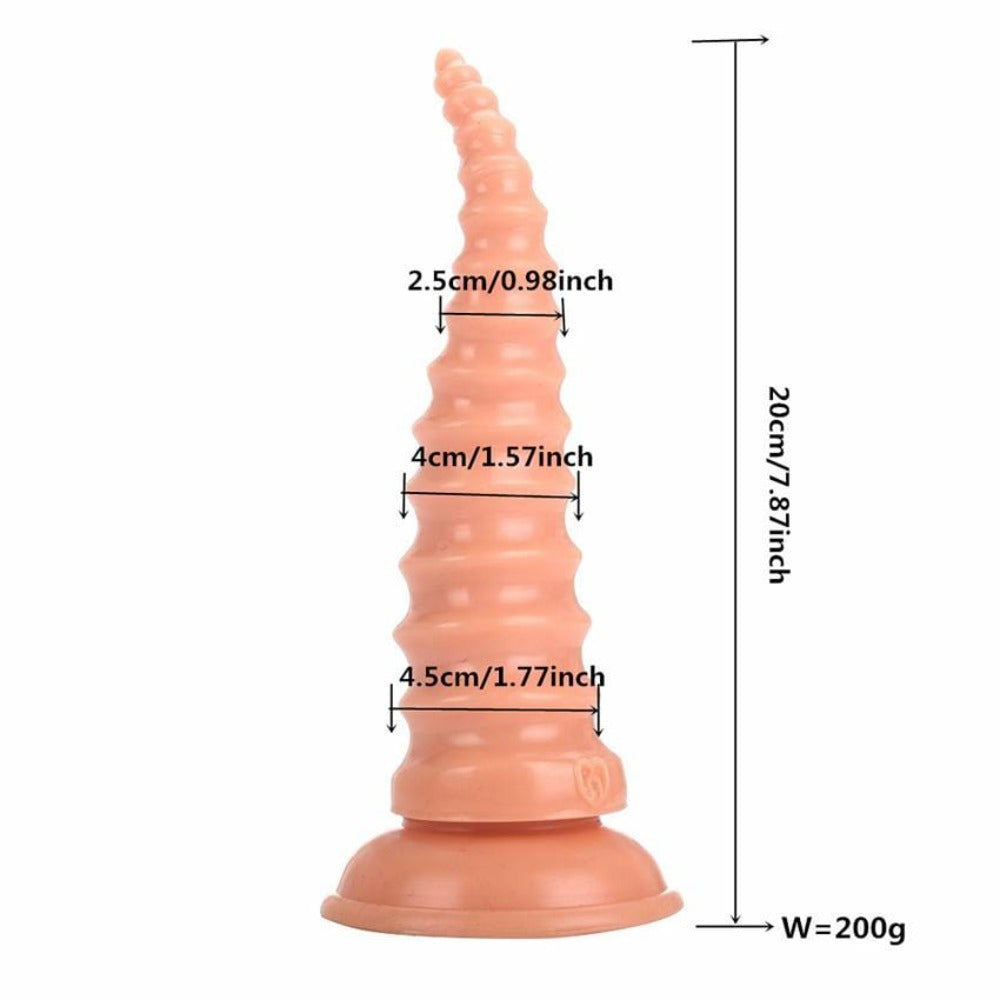 Cone of Pleasure Anal Dragon Dildo With Suction Cup