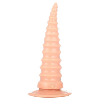 This is an image of the ribbed anal dildo with pronounced ribs for heightened pleasure and sensation.