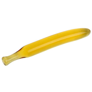 Presenting an image of Banana Dildo Cute and Sexy Glass, perfect for temperature play by dipping in hot or cold water.