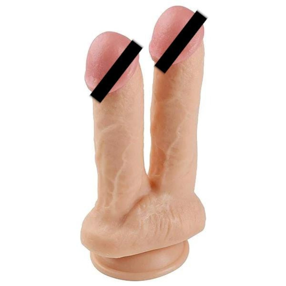 This is an image of the Twice the Fun Double Headed Dildo with realistic details and stimulating textures for dual pleasure.