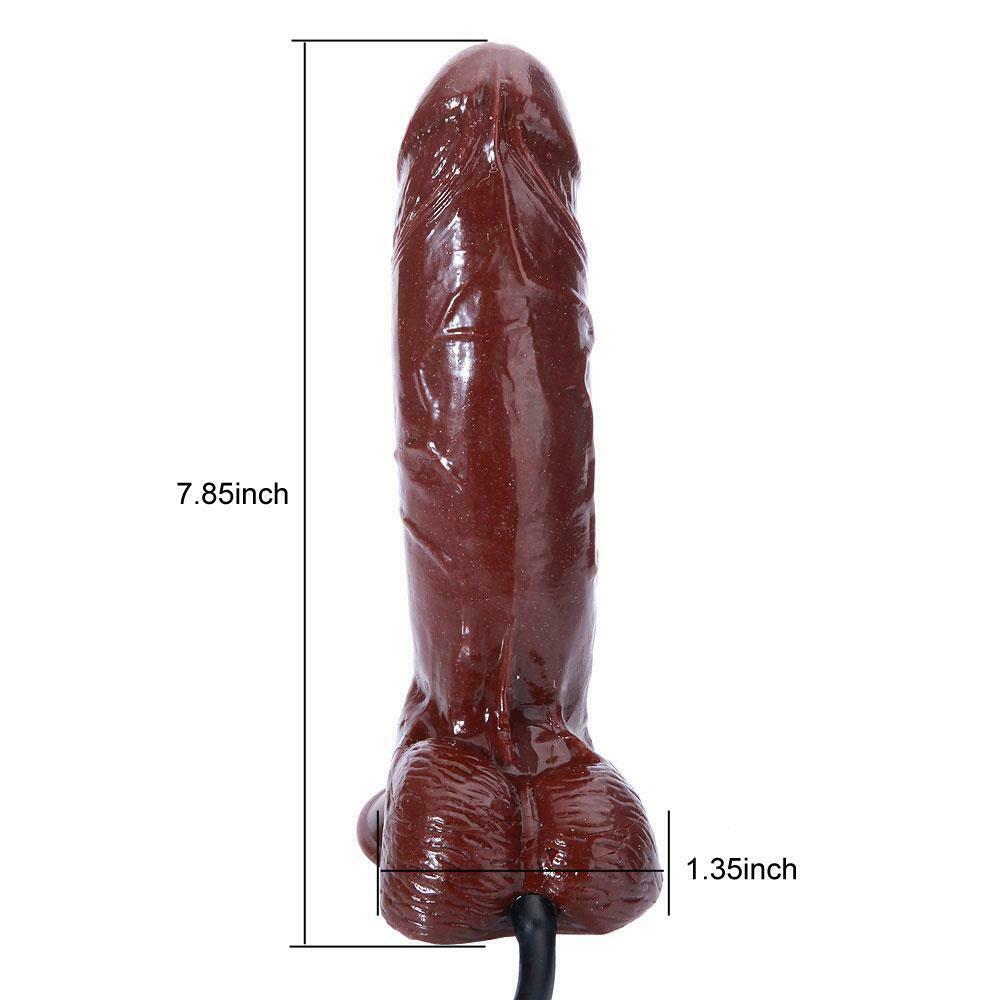 What you see is an image of the Big Brown Inflatable Dildo ready for raw, pure satisfaction in various sex positions.