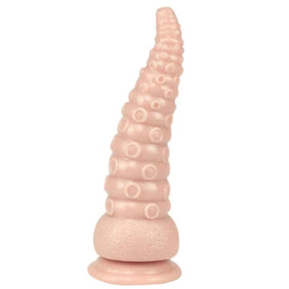 This is an image of Silky Smooth Tentacle Tickler in beige color, providing a bumpy lifelike sensation for full gratification.